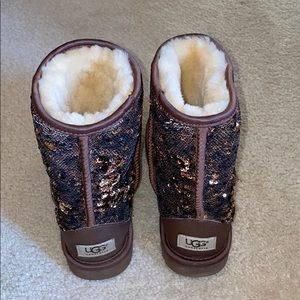 Brown leopard ugg boots